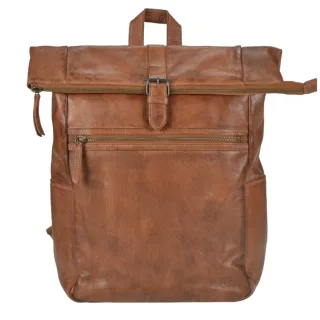 Bear Design Lederrucksack Damen Herren Notebookfach Rick cognac braun | Cow Lavato