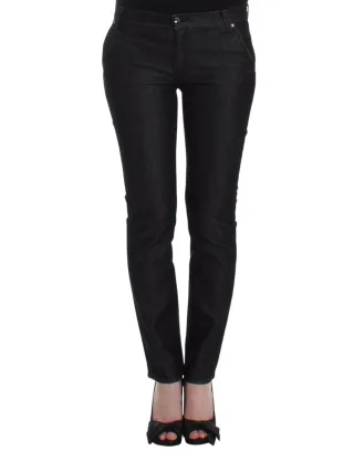 Ermanno Scervino Schwarze Slim Jeans Denim-Hosen Mit Engem Bein Stretch