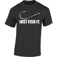 Baddery Print-Shirt Angel Tshirt: "Fish it" - Angler T-Shirt Männer - Angler Geschenke, hochwertiger Siebdruck, auch Übergrößen, aus Baumwolle