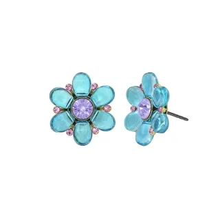 konplott - Ohrstecker - Daisy Love blau/lila