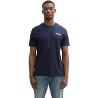 TOM TAILOR Denim Rundhalsshirt mit verschiedenen Logo Prints