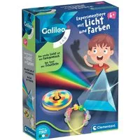 Clementoni® Experimentierkasten Galileo Lab, Experimentiere mit Licht und Farben, Made in Europe