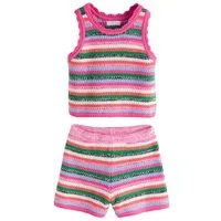 Next Top & Shorts Sommerliche Strick-Shorts im Set (2-tlg)