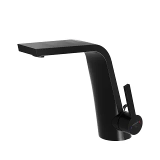 Steinberg Waschtischarmatur, mit Ablaufgarnitur, schwarz matt, 260 10001 S, 260.1000S 26010001S