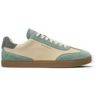 GROUNDIES Panama (Zero Drop, breite Zehenbox) beige/mintgrün Damen Sneaker
