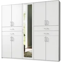 Wimex Kleiderschrank Taiga Kleiderschrank mit Spiegel mit Schubladen auf bequemer Höhe, Garderobe Schlafzimmerschrank