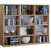 VCM Standregal Holz CD DVD Standregal Bücherregal Regal Megosa L, 1-tlg., 82x102x23cm CD DVD Aufbewahrung, stehend