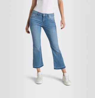 MAC - MAC JEANS - KICK open hem, Light weight denim blau - Gr. - 44/27