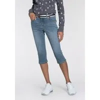 KangaROOS Caprijeans CAPRI-JEANS mit Gürtel (Set, mit abnehmbarem Gürtel) Skinny Fit, mit Schlitz, normale Leibhöhe