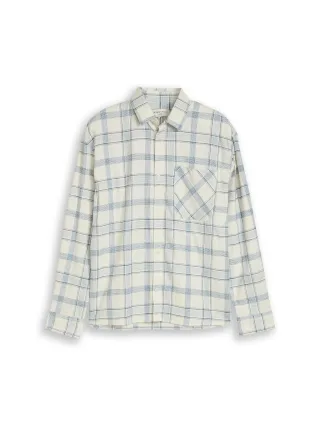 Denim Tom Tailor - Loose Fit Hemd mit Karomuster off white base check - Gr. - XXL