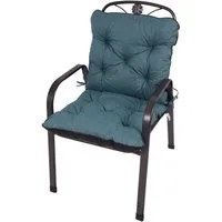 TexDeko Sitzauflage Ecolen Niedriglehner 40 x 40 x 40cm - gesteppte Gartenstuhl-Auflage, (1× Gartenstuhl-Auflage (80 × 40cm), UV-Beständig, Wasserabweisend mit Anti-Rutsch Boden