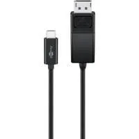 USB Adapterkabel, USB-C Stecker > DisplayPort Stecker schwarz, 1,2 Meter, 4K 60Hz
