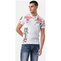 Cipo & Baxx Poloshirt mit markantem Print