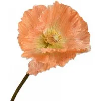 Künstliche Zimmerpflanze Seidenblume Mohn Orange (63cm), SILK-KA