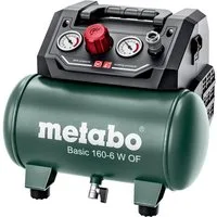 metabo Kompressor Metabo Kompressor Basic 160-6 W OF, max. 8 bar, 6 l, Set, 2-tlg., 10 Jahre Kesselgarantie gegen Durchrostung, Überlastungsschutz