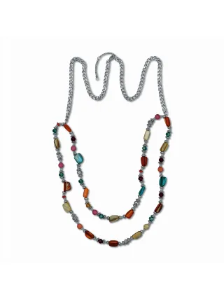 Steuer Modeschmuck Kette Modekette Muschel multi color