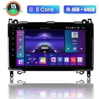 A-Sure 8-Core Android 15 Carplay Radio Für Mercedes-Benz A B Klasse W169 W245 Autoradio (Digitalradio (DAB), FM, AM, 1280*800 IPS Screen/8-Core CPU)