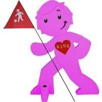 StreetBuddy Warnschild Warnfigur, Warnaufsteller, Warnschild für Kindersicherheit, (1 St)
