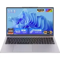 Auusda 17.3 Zoll Laptop, R3 3250C Processzor, 8GB RAM, 512GB NVMe SSD Notebook (R3 3250C, 8 GB, 512 GB SSD)
