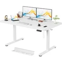 HOMALL Schreibtisch Tisch mit Speicherfunktion und Sitzpausen-Erinnerung, 18 mm dick (Maße 140x70/160x80,6-Tasten-Handsteuerung mit LED-Anzeige,mit Kabelmanagement, ideal für Homeoffice und Büro)