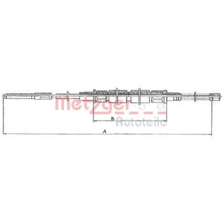 Metzger Handbremsseil hinten VW Jetta Golf 1 Scirocco