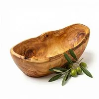 OLIQUE Obstschale Obstschale aus Olivenholz mit Rustikalem Rand – Handgefertigt, Olivenholz, (1-tlg)