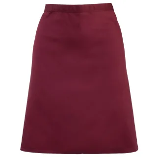Premier Damen Schürze halblang (2 Stück/Packung) (Burgunder)