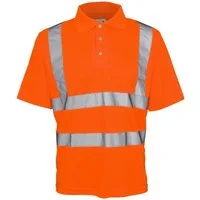 Consorte Funktionsshirt Funktionsshirt Warnshirt Warnschutz Polo-Shirt Kurzarm orange