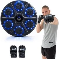 CITYSPORTS Boxmaschine Musik Boxmaschine mit Bluetooth,LED, Music Boxing Machine für Zuhause, Intelligentes Boxtraining mit Handschuhen,Reaktions&Fitness Training
