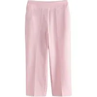 Next Anzughose Verkürzte Slim Fit Fischgrät-Hose mit Leinen (1-tlg)