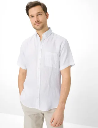Brax Herren Hemd Style DAN white, weiß, Gr. XXXL