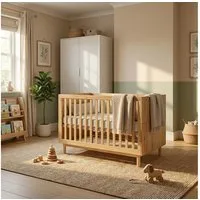 HOME DELUXE Kinderbett COCO - 72 × 140 × 84 cm, höhenverstellbar, entnehmbaren Stangen, Mitwachsendes Babybett