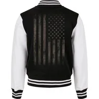 Baddery Collegejacke College-Jacke: "USA Flagge" - Baseball Jacke - Sweat College Jacket, hochwertiger Siebdruck, Stick-Patch, auch Übergrößen