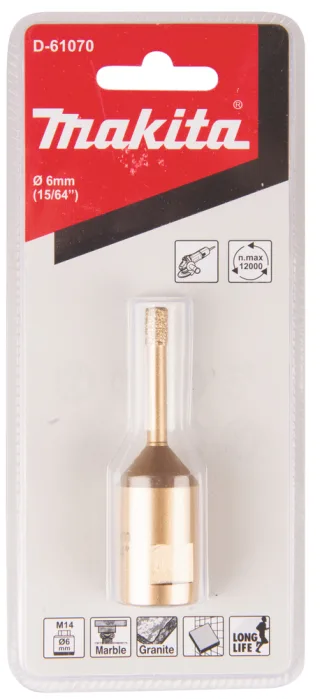 Makita Diamant-Hohlbohrkrone, Ø 6,0mm - M14 - Trockenbohren - D-61070