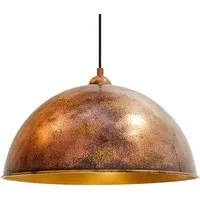 Bamyum Pendelleuchte Hängelampe Kupferfarbe, E27, Handgemalt Vintage Industrial Style Lampe, ohne Leuchtmittel