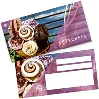 itenga Geschenkkarte itenga Geschenkgutschein Eis Eiscafé (Motiv 28) Postkarte zum Ausfülle