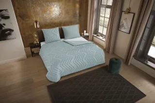 PURE luxury collection Bettwäsche "Zigzag" 3 Stk. Mikrofaser, 135x200, 2 Teilig, Pflegeleicht, Reißverschluss, Luxe, Uni