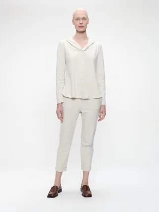 Jane Lushka - Veronica brush tech jersey blouse off white - Gr. - XS