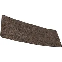 ANRO Fußmatte POET Schuhparkplatz schmal Schmutzfangmatte Unifarben, eckig, Höhe: 3 mm, Schuh-Abstellplatz rutschfest 25x60cm Kräusel Braun wasserdicht