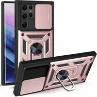 betterfon Smartphone-Hülle für Samsung Galaxy S22 Ultra Panzerhülle mit Kameraschutz Rosegold
