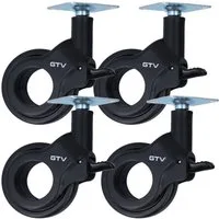 MS Beschläge Möbelrolle Design-Rolle Möbeltransportrolle Ø 60mm Lenkrolle, (4-St), 360° drehbare Anschraubplatte