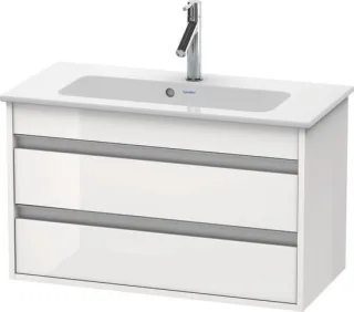 Duravit Ketho Waschtischunterbau wandhängend Weiß Hochglanz 800x385x480 mm - KT645302222 KT645302222