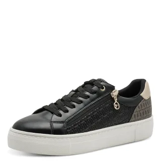 Tamaris - Da.-Schnürer black/gold - Gr. - 40