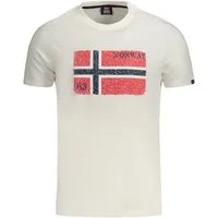 NORWAY 1963 T-Shirt Weißes Kurzarm-Herren-T-Shirt im Norwegen-Design