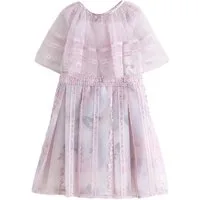 Baker by Ted Baker Partykleid Baker by Ted Baker Organzakleid mit Spitzen-Cape (2-tlg)