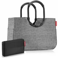 REISENTHEL® Shopper, loopshopper L plus pocketcase frame twist silver
