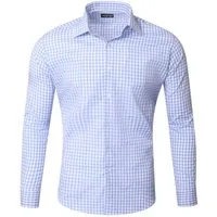Reslad Businesshemd Reslad Herren Hemd Vichy Karomuster Langarmhemd RS-7007 (Herrenhemd) kariertes Freizeithemd Karohemd