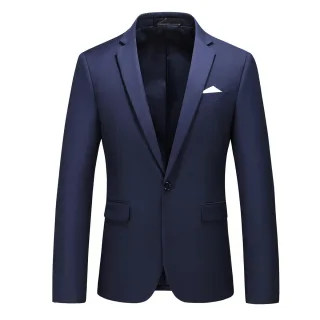 Fashion Jakcket Ein Knopf Casual Blazer Navy