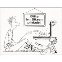 Hermann Schütz Aufkleber Aufkleber Bitte im Sitzen pinkeln 110 x 150 mm