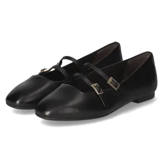 Tamaris Spangenballerinas - Gr. 37 - Schwarz - Glattleder